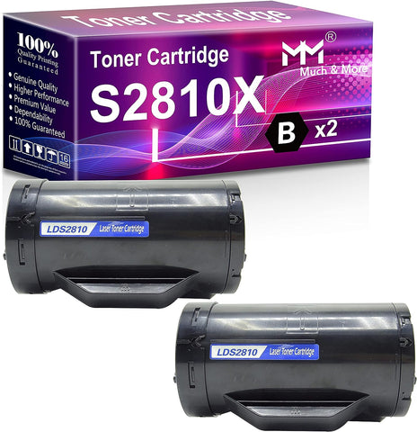 MM MUCH & MORE Compatible Toner Cartridge Replacement for Dell S2810x 593-BBMF 47GMH to Used with Dell S2810dn H815dw S2815 S2815dn Printers (High Yield, 2 Pack)