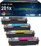 201X High-Capacity Toner Cartridges 4-Pack Replacement for HP 201X Works with Color Laserjet Pro MFP M277dw M252dw M277n M277c6 M252n M277 Printer Toner (Black, Cyan, Magenta, Yellow)