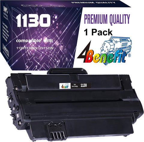1 Pack 4Benefit Compatible Replacement Dell B1130 Toner Cartridge 1130 (1xBlack) Used for Dell 1130 1130n 1133 1135 1135n Laser Printer (330-9523 2MMJP 7H53W)
