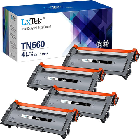 LxTek Compatible Toner Cartridge Replacement for Brother TN660 TN-660 TN630 TN-630 to Compatible with MFC-L2740DW HL-L2300D HL-L2380DW HL-L2340DW HL-L2320D DCP-L2540DW Printer(4 Black), High Yield