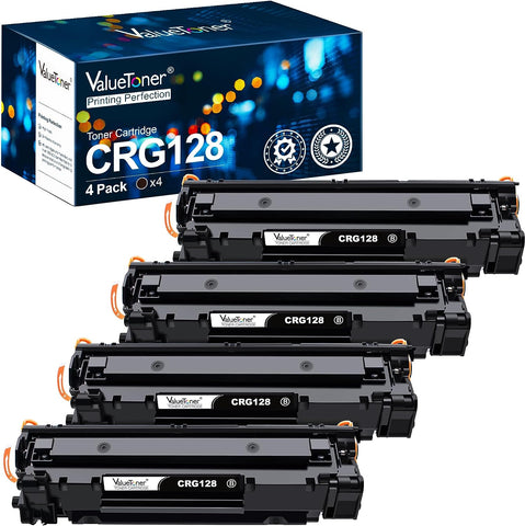 Valuetoner Compatible Toner Cartridge Replacement for Canon 128 CRG-128 3500B001AA ImageCLASS D530 D550 MF4570dw MF4770n MF4880dw MF4890dw MF4450 MF4420n FaxPhone L190 L100 Printer (Black, 4 Pack)