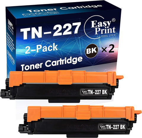 EASYPRINT (2x Black) Compatible 227 Toner Cartridge TN227 Replacement for TN-227 Used for Brother HL-L3210CW HL-L3270CDW HL-L3230CDW HL-L3290CDW HL-L3230CDN MFC-L3710CW MFC-L3770CDW MFC-L3750CDW