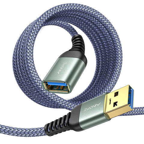 AINOPE 16FT USB 3.0 Extension Cable Type A Male to Female Extension Cord High Data Transfer Compatible with USB Keyboard,Flash Drive