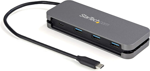 4 Port USB C Hub - 3X USB-A/1x USB-C - 5Gbps USB 3.0 Type-C Hub (3.2/3.1 Gen 1) - Bus Powered - Portable USB-C to USB-A Adapter Hub - 11.2" (28.5cm) Cable w/Cable Management (HB30CM3A1CB)