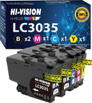 (5-Pack, 2B+C+M+Y, High Yield) HI-Vision Compatible LC3035XXL 3035 LC3035 3035XXL Ink Cartridge LC3033XXL LC3033 Replacement for MFC-J995DW MFC-J995DWXL MFC-J815DW MFC-J805DW XL Printers