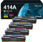 414A Toner Cartridges 4 Pack with Chip Replacement for HP 414A W2020A 414X W2020X Compatible with HP Color Pro MFP M479fdw M454dw M454dn M479fdn Printer Toner (Black Cyan Magenta Yellow, 4 Pack)