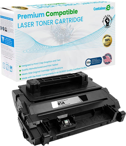 ContainerECO Compatible Toner Cartridge Replacement for HP 81A CF281A 81X CF281X Enterprise MFP M605 M604 Toner M605DN M605X M630 M606 M630h M630dn M630z Printer USA Manufactured (Black, 1-Pack)