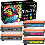 ColorPrint Compatible Toner Cartridge Replacement for Brother TN210 TN-210 TN210BK Work with DCP-9010CN HL-3070CW 3075CW 3040CN 3045CN MFC-9010CN 9125CN 9325CW Printer (2BK, 1C, 1M, 1Y, 5-Pack)