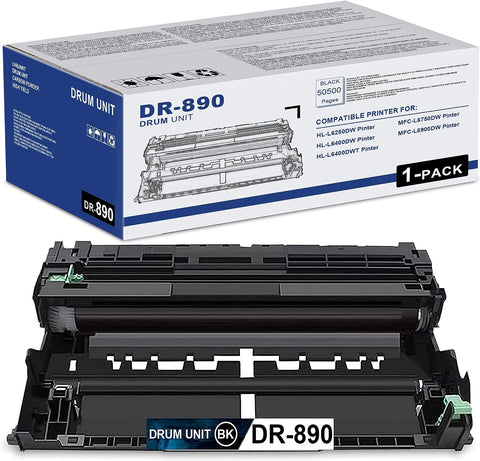 [?????????? ???????? ??????????] DR-890 Drum - LVEL Compatible DR-890 DR890 Drum Unit Replacement for Brother DR890 Drum for MFC-L6900DW HL-L6400DW HL-L6400DWT HL-L6250DW Printer Drum (1-Pack, Black)