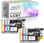 [8 Pack] Smart Gadget Compatible Replacement Ink Cartridge LC61 LC 61 Colour | Use with MFC-790CW MFC-J630W MFC-490CW, MFC-495CW, MFC-J410W MFC-J615W MFC-5895CW Printers