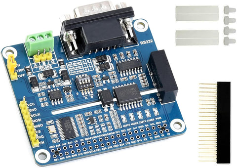 Isolated RS485 RS232 Expansion HAT Board for Raspberry Pi 4B/3B+/3B/2B/Zero/Zero 2 W/Zero 2 WH, SPI Control Onboard Protection Circuits
