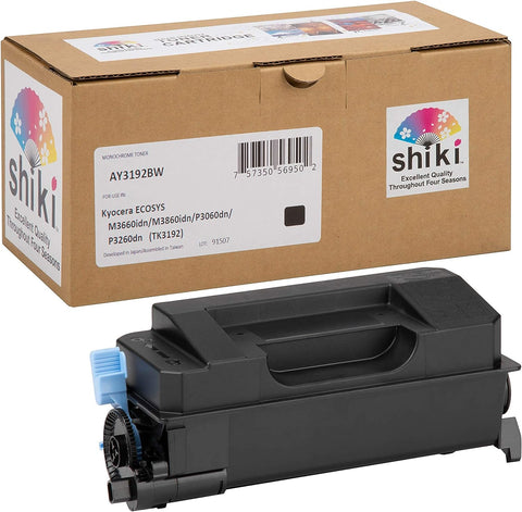 shiki Compatible Toner Cartridge for Kyocera ECOSYS M3660idn/M3860idn/P3260dn/P3060dn (TK3192) 25,000 Pages (Monochrome)