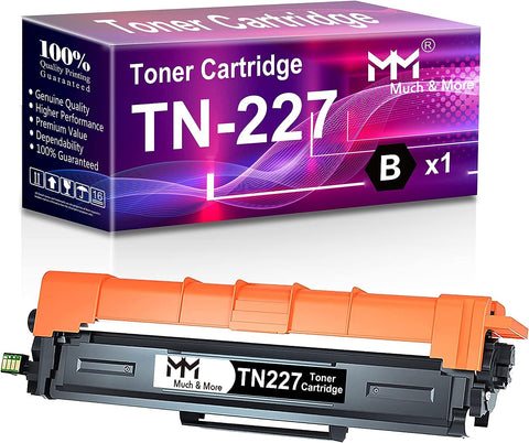 MM Much & More Compatible Toner Cartridge Replacement for Brother TN227 TN-227 TN-227BK to use for MFC-L3770CDW MFC-L3750CDW MFC-L3710CW HL-L3230CDW HL-L3290CDW HL-L3210CW (Black)