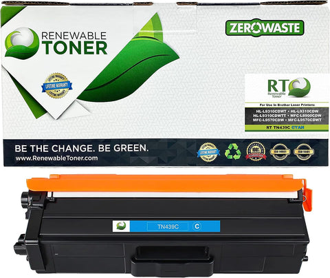 Renewable Toner TN-439C Compatible High Yield Replacement for Brother TN439 TN439C | for Use in HL-L9310CDWT HL-L9310CDW HL-L9310CDWTT MFC-L9570CDW MFC-L9570CDWT (Cyan)