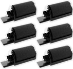 (6 Pack) Inkvo IR40 Compatible Replacement Calculator Ink Roller Black for Canon CP-16, Sharp XE-A107, EA770R, Adler Royal 500DX, Cash Register Ink