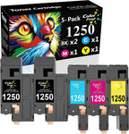 ColorPrint Compatible Toner Cartridge Replacement for Dell C1760NW 1250C 1350CNW 1355CN 1355CNW C1765NF 810WH C5GC3 XMX5D WM2JC 1250 Laser Printer (5-Pack, 2 Black, 1 Cyan, 1 Magenta, 1 Yellow)