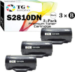 (3xBlack) TG Imaging Compatible Dell S2810DN S2810X Toner Cartridge (3 Pack, 6000 Pages) Replacement for Dell 2810 S2810 H815DW S2810DN S2815DN Printer