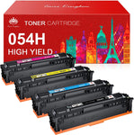 Toner Kingdom Compatible Toner-Cartridge Replacement for Canon 054H 054 High Yield CRG-054 for Canon Color ImageClass LBP622Cdw MF644Cdw MF642Cdw MF640C Printer - 4Pack(1B 1C 1M 1Y)