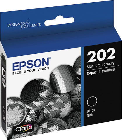 EPSON T202 Claria -Ink Standard Capacity Black -Cartridge (T202120-S) for Select Epson Expression and Workforce Printers