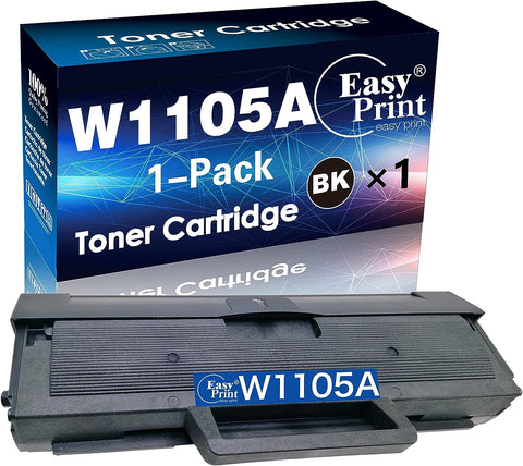 EASYPRINT Compatible W1105A Toner Cartridge Replacement for HP 105A 1105A MFP135a MFP135w MFP137fnw 107a 107w, (1x Black Pack)