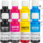 LCL Compatible Ink Bottle Replacement for HP GT51 GT52 DeskJet GT5810 5820 5811 5821 5822 118 310 311 315 318 319 410 411 418 419 (8-Pack 2Black 2Cyan 2Magenta 2Yellow)
