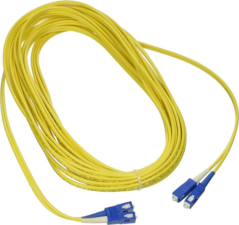 C2G/Cables to Go 14468 SC/SC Duplex 9/125 Single - Mode Fiber Patch Cable (9 Meters, Yellow)