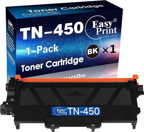 (1-Pack, High Yield) Compatible TN-450 Toner Cartridge TN450 Used for DCP-7060D 7065DN HL-2220 HL-2230 HL-2240D 2250 HL-2250DN 2270DW MFC-7360N 7460DN 7860DW Printer, Sold by Easy Print