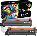 (2-Pack, Black)ColorPrint Compatible TN660 Toner Cartridge Replacement for Brother TN-660 TN630 TN-630 Work with HL-L2380DW HL-L2300D HL-L2340DW MFC-L2680W MFC-L2740DW MFC-L2685DW DCP-L2540DW Printer