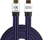 KontrolFreek 12FT (3.6m) HDMI 8K Ultra Gaming Cable Supports Ethernet, 3D, Audio Return Channel (ARC), High Dynamic Range Video and 8K Ultra HD @ 60 FPS- Black and Purple