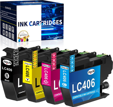 Jagute LC406 Compatible Ink Cartridges 4 Pack Replacement for Brother LC 406 Used for MFC-J4335DW MFC-J4345DW MFC-J4535DW MFC-J5855DW MFC-J5955DW MFC-J6555DW MFC-J6955DW Printer