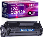 MM MUCH & MORE Compatible Toner Cartridge Replacement for 12A 12X Q2612A Q2612X to use with M1319f M1005 1012 1015 1018 1022 1020 3015 3020 3030 1022nw 1022n 3050 3050z Printer (Black)