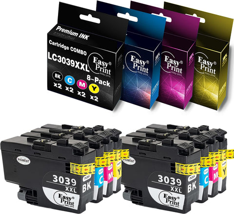 EASYPRINT 2-Set Compatible 3039xxl LC3039 Ink Cartridges Replacement for Brother LC3039xxl for MFC-J5845DW, MFC-J5845DW XL, MFC-J5945DW, MFC-J6545DW, MFC-J6545DW XL, MFC-J6945DW, (2B, 2C, 2M, 2Y )