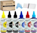 HEMAINK 6 Bottles Ink Compatible for Canon PGI-280 CLI-281 PGI-280XXL CLI-281XXL for PIXMA TS9120 TS8120 TS8220 TS8320 Printer-- ( PGBK,BK,C,M,Y, Photo Blue ) 6 Colors