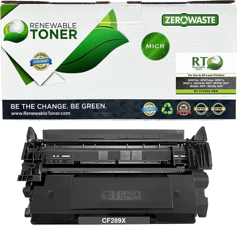 Renewable Toner OEM Modified MICR Ink Cartridge High Yield Replacement for HP 89X CF289X Laser Printers M507 M528