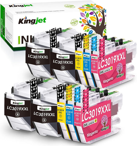 Kingjet Compatible for Brother LC3019 Ink Cartridges BK/C/M/Y Replacement for Brother LC3017 LC3019 3017 3019 Use with MFC-J5330DW MFC-J6530DW MFC-J6930DW MFC-J6730DW Printer, 10 Pack for LC3017 Ink