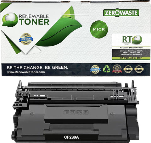 Renewable Toner Compatible MICR Toner Cartridge Replacement for HP 89A CF289A Laser Printer M507dn M507dng M507n M507x M528dn MFP M528f MFP M528c MFP M528z MFP (with OEM Chip)