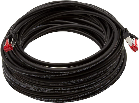 Triplett 100' Black CAT6A 10GBPS Professional Grade SSTP 26AWG Patch Cable (CAT6A-100BK)