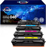 Uniwork Compatible Toner Cartridge Replacement for Canon 046 46H CRG-046 for Color ImageCLASS Laserjet MF733Cdw MF731Cdw MF735Cdw LBP654Cdw Printer Tray (Black, Cyan, Magenta, Yellow)