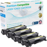 Compatible Toner Cartridge for Brother TN760 TN730, Works with HL-L2350DW HL-L2395DW HL-L2390DW HL-L2370DW MFC-L2750DW MFC-L2710DW DCP-L2550DW, High Yield USA Manufactured (Black,4 Pack)