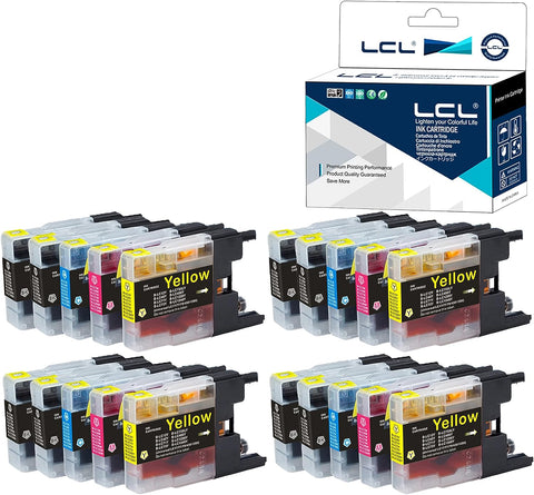 LCL Compatible Ink Cartridge Replacement for Brother LC71 LC75 LC71BK LC75BK LC71C LC75C LC71M LC75M LC71Y LC75Y High Yield MFC-J6910CDW J6710CDW J5910CDW J825N J955DN J955DWN (20-Pack 8Bk4C4M4Y)