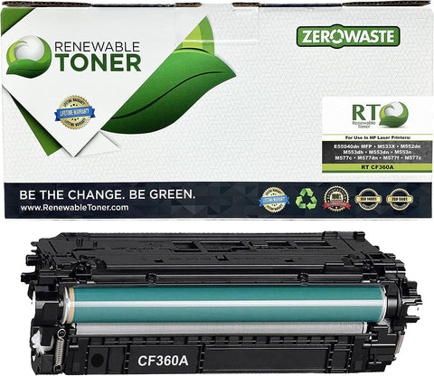 Renewable Toner Compatible Cartridge Replacement for HP 508A 508X CF360A CF360X Color Enterprise M553 M553dn M553n M553x MFP M577z M577f M577dn M577c M577 Printer Ink