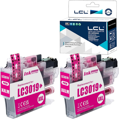 LCL Compatible Ink Cartridge Replacement for Brother LC3019 LC3017 XXL LC3017M LC3019M High Yield MFC-J5330DW J6530DW J6930DW J6730DW MFC-J5730DW MFC-J5335DW (2-Pack Magenta)