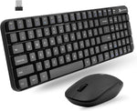 Wireless Keyboard Mouse Combo, X9 Performance Small Full Size Wireless Mouse and Keyboard Combo - 20% Smaller Cordless Keyboard and Mouse Set to Save Space for Windows, Laptop, Computer, Desktop, PC