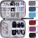 Electronics Organizer Bag, Shockproof Carrying Case Hard Protective EVA Case, Small Travel Cable Organizer Bag Pouch Portable Electronic Accessories Storage Case for Cable,Cord,Hard Drive,Earphone,USB