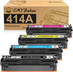 CMYBabee Compatible 414A Toner Cartridge 4 Pack Replacement for HP 414A 414X W2020A for Color Laserjet Pro MFP M479fdw M479fdn M454dw M454dn M479 Printer Ink W2021A W2022A W2023A W2020X W2021X W2022X