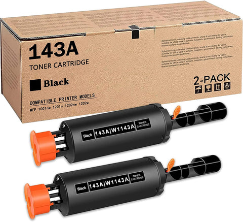 143A Black Toner Cartridge (2-Pack) VASERK Compatible Replacement for 143A Toner Color Pro M252n M252dw MFP M277n MFP M274n MFP M277c6 MFP M277dw Printer | W1143A