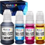 E-Z Ink (TM Compatible Ink Bottle Replacement for Epson 502 T502 522 T522 High Yield to use with ET-4760,ET-3760,ET-2760,ET-3710,ET-2750,ET-3700,ET-3750 Printer (Black, Cyan, Magenta, Yellow, 4 Pack)