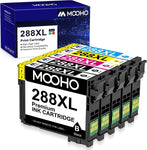 Mooho 288XL Ink Cartridges Replacement 288 Ink Cartridges for XP-440 XP-446 XP-330 XP-340 XP-430 XP-446 Ink Cartridges (2 Black, 1 Cyan, 1 Magenta, 1 Yellow, 5 Pack)