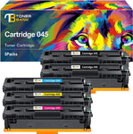 Toner Bank Compatible Toner Cartridge Replacement for Canon 045 045H MF634Cdw MF632Cdw Color ImageCLASS LBP612Cdw LBP612 MF632c MF634c Printer Ink (Black Cyan Magenta Yellow, 5-Pack)