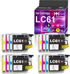 MM MUCH & MORE Compatible Ink Cartridge Replacement for Brother LC-61 LC61 LC65 XL use for MFC-J615W MFC-5895CW MFC-290C MFC-5490CN MFC-790CW MFC-J630W (4 Black, 4 Cyan, 4 Magenta, 4 Yellow, 16-Pack)